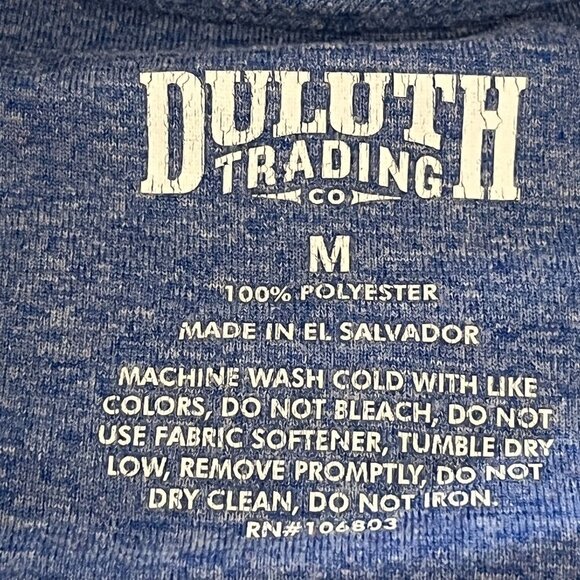 Duluth Trading Crew Neck Sweatshirt Mens M Navy Blue Cuffed Hem Long Sleeve - Picture 9 of 10